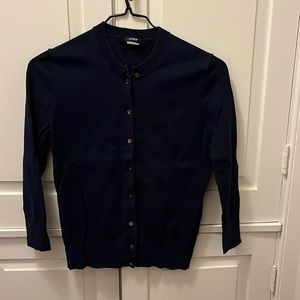 Girls Small navy blue J Crew cardigan